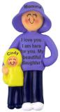 Single Mom Christmas Ornament with Daughter Personalized FREE at PersonalizedOrnamentsMarket.com by Russell Rhodes