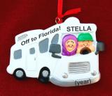 Motor Home Christmas Ornament On the Road Personalized FREE at PersonalizedOrnamentsMarket.com by Russell Rhodes