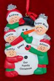 Single Mom Christmas Ornament Making Snowman 4 Kids Personalized FREE at PersonalizedOrnamentsMarket.com by Russell Rhodes