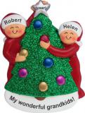 Xmas Tree Fun My Beautiful Grandkids Christmas Ornament Personalized FREE at PersonalizedOrnamentsMarket.com by Russell Rhodes