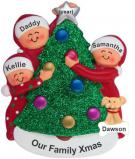 Single Dad Christmas Ornament 2 Kids with Dogs, Cats, Pets Custom Added Personalized FREE at PersonalizedOrnamentsMarket.com by Russell Rhodes