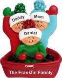 Family Christmas Ornament Adventures in Sledding for 3 Personalized FREE at PersonalizedOrnamentsMarket.com by Russell Rhodes