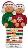 Couple Christmas Ornament Comfy Pajamas with Pets Personalized FREE at PersonalizedOrnamentsMarket.com by Russell Rhodes