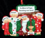 Grandparents Christmas Ornament Winter Morn 4 Grandkids with Pets Personalized FREE at PersonalizedOrnamentsMarket.com by Russell Rhodes