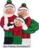 Buying Our Family Tree Family Christmas Ornament for 3 Personalized FREE at PersonalizedOrnamentsMarket.com by Russell Rhodes