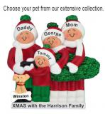 Buying Our Family Tree Family Christmas Ornament for 4 with Dogs, Cats, Pets Custom Added Personalized FREE at PersonalizedOrnamentsMarket.com by Russell Rhodes