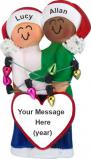 Biracial Ornament First Chrismas for Couple Male African American Personalized FREE at PersonalizedOrnamentsMarket.com by Russell Rhodes