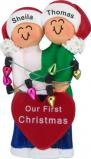 Our First Christmas Ornament for Couple Personalized FREE at PersonalizedOrnamentsMarket.com by Russell Rhodes