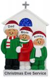 The Family that Prays Together Christmas Ornament for 3 Personalized FREE at PersonalizedOrnamentsMarket.com by Russell Rhodes