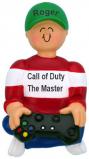 Video Games Christmas Ornament Male Personalized FREE at PersonalizedOrnamentsMarket.com by Russell Rhodes