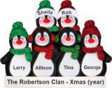 Holiday Fun Penguins Christmas Ornament for 6 Personalized FREE at PersonalizedOrnamentsMarket.com by Russell Rhodes