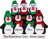 Holiday Fun Penguins Christmas Ornament for 7 Personalized FREE at PersonalizedOrnamentsMarket.com by Russell Rhodes