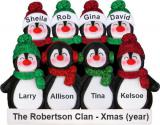 Holiday Fun Penguins Christmas Ornament for 8 Personalized FREE at PersonalizedOrnamentsMarket.com by Russell Rhodes