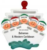 Cruise Ship Christmas Ornament for 5 Personalized FREE at PersonalizedOrnamentsMarket.com by Russell Rhodes