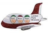 Airplane Christmas Ornament for 3 Personalized FREE at PersonalizedOrnamentsMarket.com by Russell Rhodes