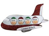 Airplane Christmas Ornament for 4 Personalized FREE at PersonalizedOrnamentsMarket.com by Russell Rhodes