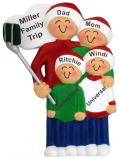 Family Vacation Christmas Ornament for 4 Personalized FREE at PersonalizedOrnamentsMarket.com by Russell Rhodes