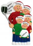 Family Vacation Christmas Ornament for 5 Personalized FREE at PersonalizedOrnamentsMarket.com by Russell Rhodes