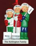 Family Christmas Ornament White Xmas for 3 Personalized FREE at PersonalizedOrnamentsMarket.com by Russell Rhodes