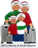 Family Vacation Ornament for 4 Personalized FREE at PersonalizedOrnamentsMarket.com by Russell Rhodes