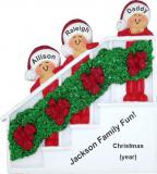 Single Dad Christmas Ornament Holiday Banister 2 Kids Personalized FREE at PersonalizedOrnamentsMarket.com by Russell Rhodes