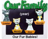 Personalized Cat Ornament Our Furry Friends Dogs & Cats Custom Add-ons Personalized FREE at PersonalizedOrnamentsMarket.com by Russell Rhodes