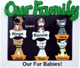 Personalized Pet Ornament Our 4 Fur Babies Dogs & Cats Custom Add-ons Personalized FREE at PersonalizedOrnamentsMarket.com by Russell Rhodes