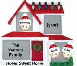 Family Christmas Ornament Home for Xmas for 3 Personalized FREE at PersonalizedOrnamentsMarket.com by Russell Rhodes