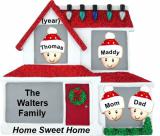 Family Christmas Ornament Home for Xmas for 4 Personalized FREE at PersonalizedOrnamentsMarket.com by Russell Rhodes