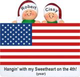 USA Couple Christmas Ornament Personalized FREE at PersonalizedOrnamentsMarket.com by Russell Rhodes