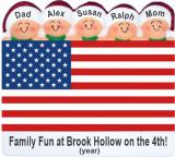 USA Family Christmas Ornament of 5 Personalized FREE at PersonalizedOrnamentsMarket.com by Russell Rhodes