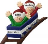 Roller Coaster Christmas Ornament for 2 Personalized FREE at PersonalizedOrnamentsMarket.com by Russell Rhodes