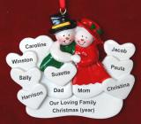 Family Christmas Ornament Surrounded by Love for 10 Personalized FREE at PersonalizedOrnamentsMarket.com by Russell Rhodes