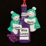 Wine Christmas Ornament Heavenly Red Personalized FREE at PersonalizedOrnamentsMarket.com by Russell Rhodes