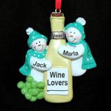 Wine Christmas Ornament Crisp & Clear White Personalized FREE at PersonalizedOrnamentsMarket.com by Russell Rhodes