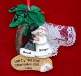 Wedding Christmas Ornament Beach at Sunset Personalized FREE at PersonalizedOrnamentsMarket.com by Russell Rhodes