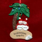 Anniversary Christmas Ornament to the Beach! Personalized FREE at PersonalizedOrnamentsMarket.com by Russell Rhodes