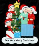 Family Christmas Ornament Celebration Lights for 5 Personalized FREE at PersonalizedOrnamentsMarket.com by Russell Rhodes