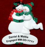 Engaged Christmas Ornament Diamond Ring Personalized FREE at PersonalizedOrnamentsMarket.com by Russell Rhodes