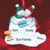 New Baby Boy Christmas Ornament Holiday Joy with Pets Personalized FREE at PersonalizedOrnamentsMarket.com by Russell Rhodes