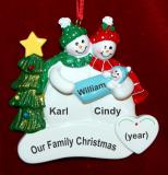 New Baby Boy Christmas Ornament Holiday Joy Personalized FREE at PersonalizedOrnamentsMarket.com by Russell Rhodes