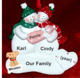 New Baby Girl Christmas Ornament Holiday Joy with Pets Personalized FREE at PersonalizedOrnamentsMarket.com by Russell Rhodes