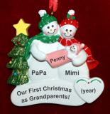 First Christmas as Grandparents Christmas Ornament Baby Girl Personalized FREE at PersonalizedOrnamentsMarket.com by Russell Rhodes