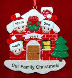 Family of 3 Christmas Ornament Home for the Holidays Personalized FREE at PersonalizedOrnamentsMarket.com by Russell Rhodes