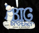 Big Brother Christmas Ornament Personalized FREE at PersonalizedOrnamentsMarket.com by Russell Rhodes