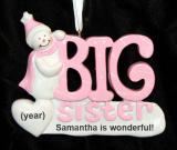 Big Sister Christmas Ornament Personalized FREE at PersonalizedOrnamentsMarket.com by Russell Rhodes