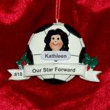 Soccer Ornament for Girl or Boy Personalized FREE at PersonalizedOrnamentsMarket.com by Russell Rhodes