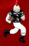 Football Christmas Ornament Black Jersey Personalized FREE at PersonalizedOrnamentsMarket.com by Russell Rhodes