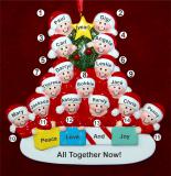 Ornament for Grandparents 15 Grandchildren All Together Christmas Ornament Personalized FREE at PersonalizedOrnamentsMarket.com by Russell Rhodes