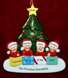 Ornament for Grandparents  4 Grandchildren All Together Personalized FREE at PersonalizedOrnamentsMarket.com by Russell Rhodes